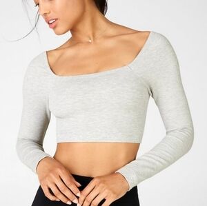 Fabletics Kinsley Ribbed Long-Sleeve Crop Top